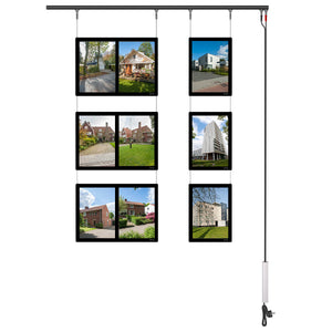 Set todo en uno – Porta póster LED 2x A4 + 3 Porta pósters LED A4