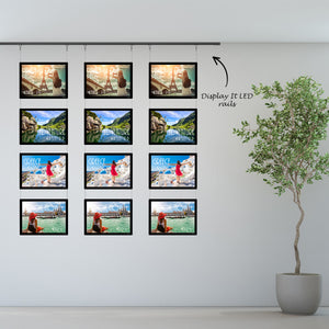 Guía Display It LED 183 cm en negro