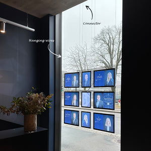 Display It LED - Set de suspensión de cables 1,5 mm 300 cm (2 uds.)